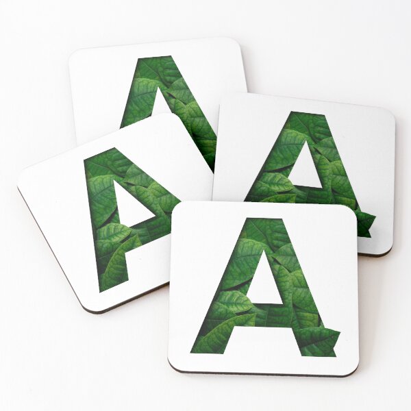 Item preview, Letter A Made of Green Leaves designed and sold by zinaida-x.