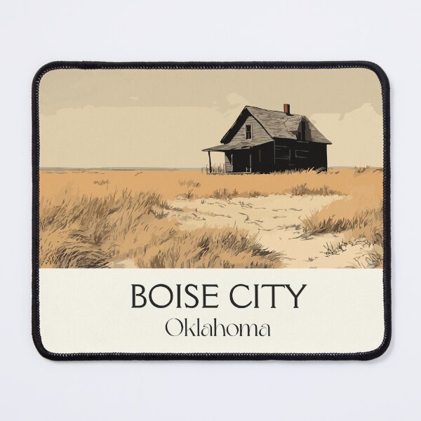 Item preview, Boise City Oklahoma Vintage Poster | Panhandle Prairie Art Print | High Plains Solitude Decor designed and sold by TuncGK.