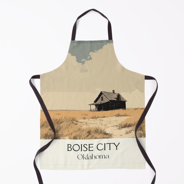 Item preview, Boise City Oklahoma Vintage Poster | Panhandle Prairie Art Print | High Plains Solitude Decor designed and sold by TuncGK.
