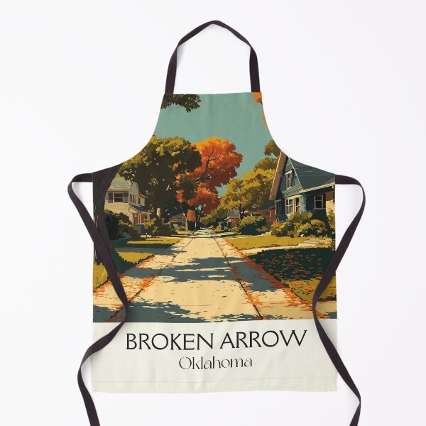 Aperçu de l'œuvre Affiche vintage Broken Arrow, Oklahoma | Impression d'art de banlieue automnale | Décoration champêtre verdoyante créée et vendue par TuncGK.