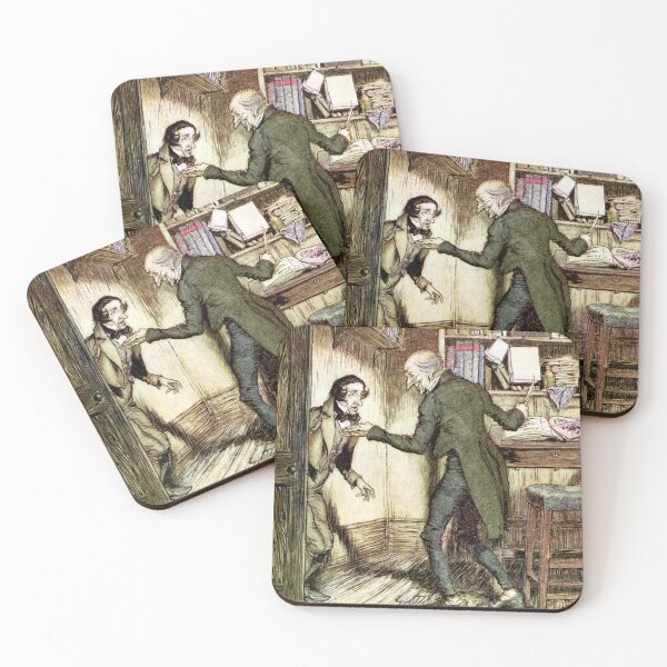 Item preview, Scrooge gives Crocket a raise - A Christmas Carol - Arthur Rackham designed and sold by forgottenbeauty.