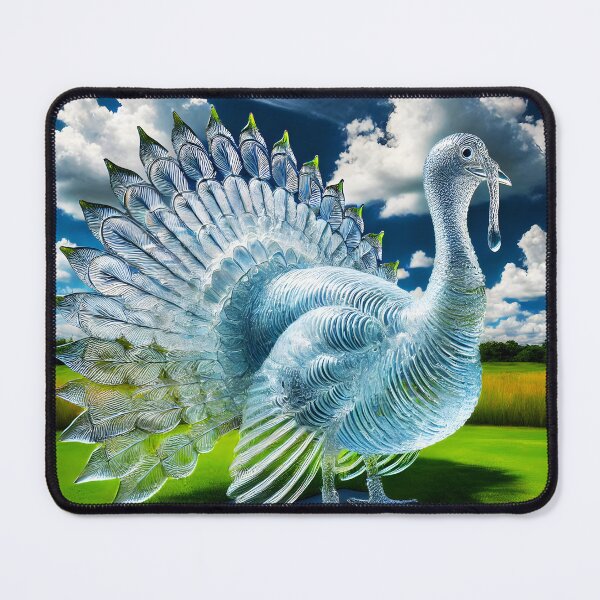 Item preview, Glass Turkey on Field – Unique Animal Illustration designed and sold by EmeraldeaArt.