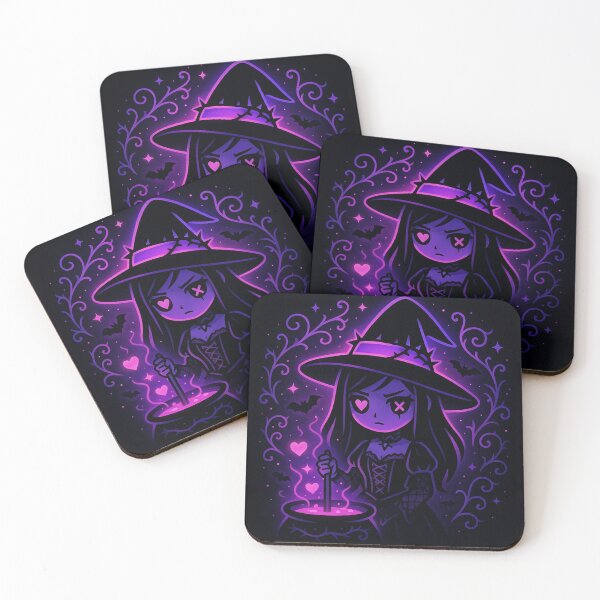 Item preview, Creepy Cute Pink Goth Witch – Pastel Gothic Kawaii Halloween Sticker designed and sold by JacobKAurumhead.
