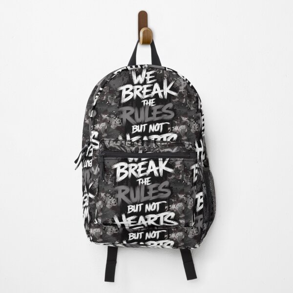 Item preview, Graffiti Quote Art – We Break Rules Not Hearts designed and sold by Kruti Collection.