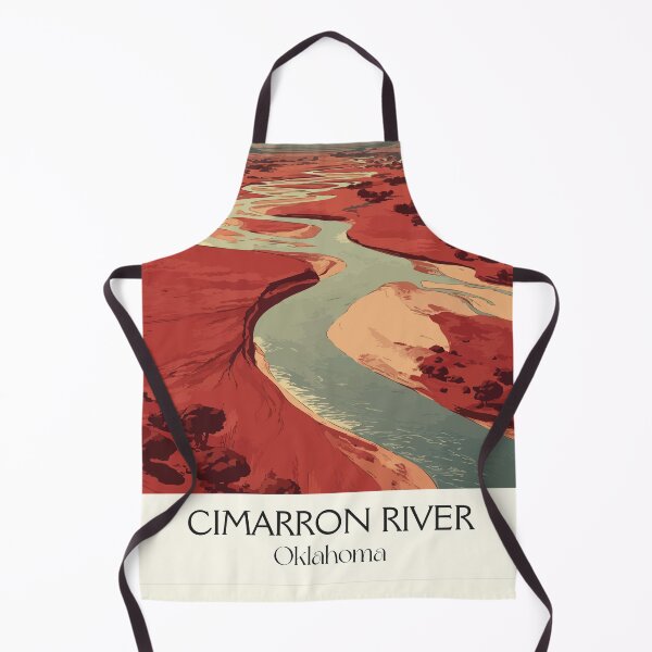 Item preview, Cimarron River Oklahoma Vintage Poster | Red Rock Canyon Art Print | Western OK Scenery Decor designed and sold by TuncGK.
