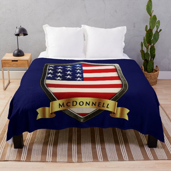 Item preview, McDonnell Family USA Shield, Stars & Stripes Heritage Crest designed and sold by Highlandkings.