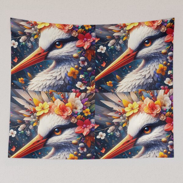 Item preview, Floral Papercrane – Fantasy Bird Portrait Fusion designed and sold by EmeraldeaArt.