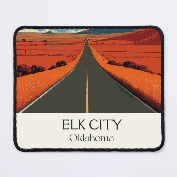 Item preview, Elk City Oklahoma Vintage Travel Poster | Open Road Scenery Art Print | Western OK Decor designed and sold by TuncGK.