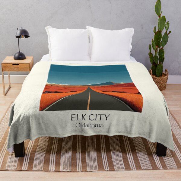 Item preview, Elk City Oklahoma Vintage Travel Poster | Open Road Scenery Art Print | Western OK Decor designed and sold by TuncGK.