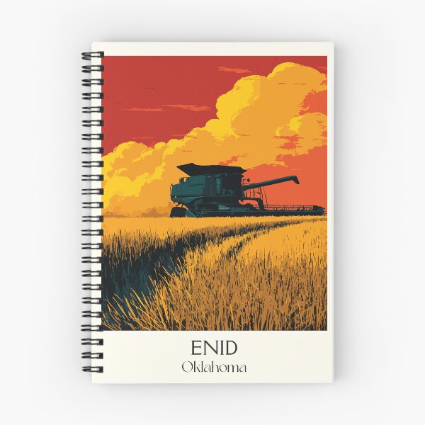 Item preview, Enid Oklahoma Vintage Travel Poster | Grain Elevator Harvest Art Print | Agricultural Heartland Decor designed and sold by TuncGK.