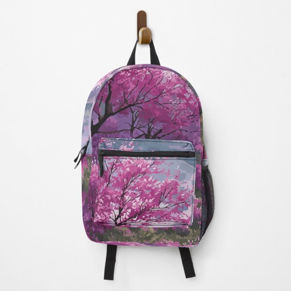 Item preview, Durant Oklahoma Vintage Travel Poster | Spring Blossoms Art Print | Redbud Tree Scenery Decor designed and sold by TuncGK.