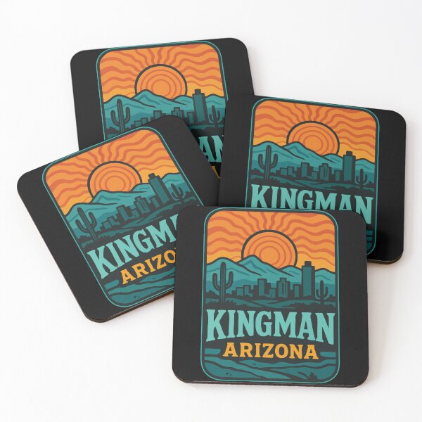 Item preview, Kingman Skyline Arizona Turquoise Retro designed and sold by TomFrontierArt.