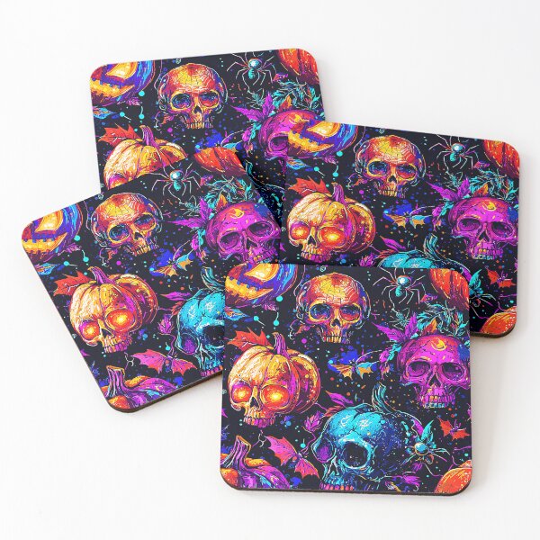 Item preview, Halloween Neon-Hues Skulls, Pumpkins, Bats, And Spiders Designs designed and sold by DEC02.