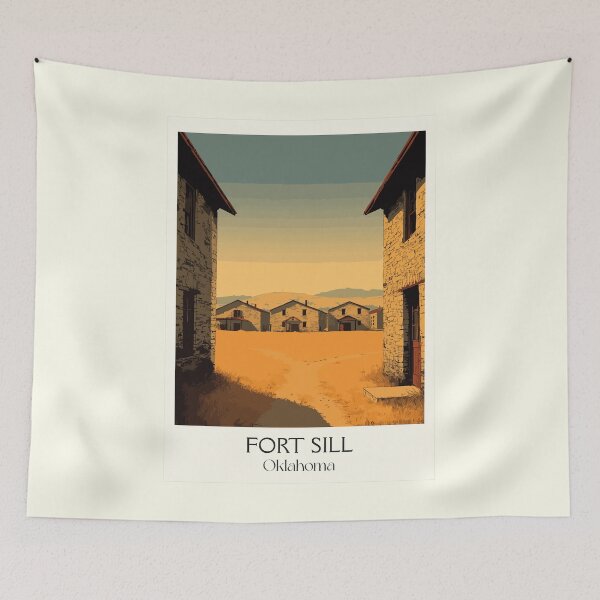 Item preview, Fort Sill Oklahoma Vintage Travel Poster | Army Base Art Print | Historic Landmark Decor designed and sold by TuncGK.