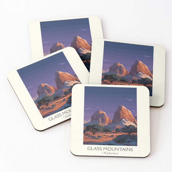 Item preview, Glass Mountains Oklahoma Vintage Poster | Gloss Mountain Art Print | Western OK Scenery Decor designed and sold by TuncGK.