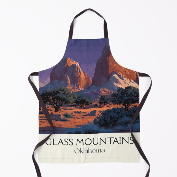 Item preview, Glass Mountains Oklahoma Vintage Poster | Gloss Mountain Art Print | Western OK Scenery Decor designed and sold by TuncGK.