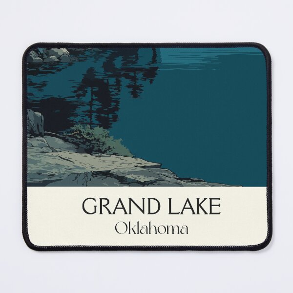 Item preview, Grand Lake Oklahoma Vintage Travel Poster | Grand Lake O' the Cherokees Art Print | Lake Life Decor designed and sold by TuncGK.