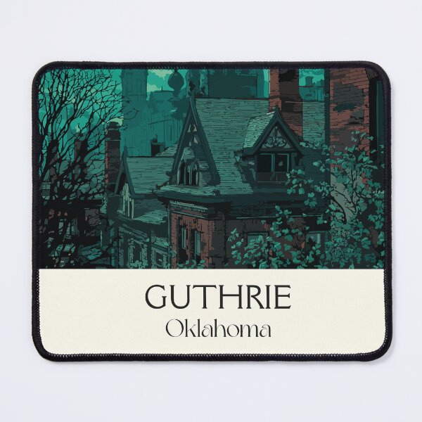 Item preview, Guthrie Oklahoma Vintage Travel Poster | Historic Capital Art Print | Victorian Architecture Decor designed and sold by TuncGK.