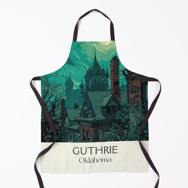 Item preview, Guthrie Oklahoma Vintage Travel Poster | Historic Capital Art Print | Victorian Architecture Decor designed and sold by TuncGK.