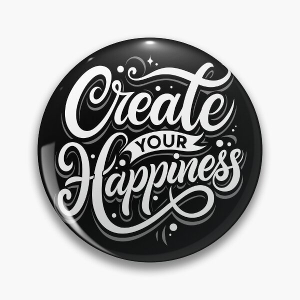 Item preview,  CREATE YOUR HAPPINESS  - WHITE -  MOTIVATIONAL QUOTES - TEXT - TYPOGRAPHY designed and sold by Gihan-Design.