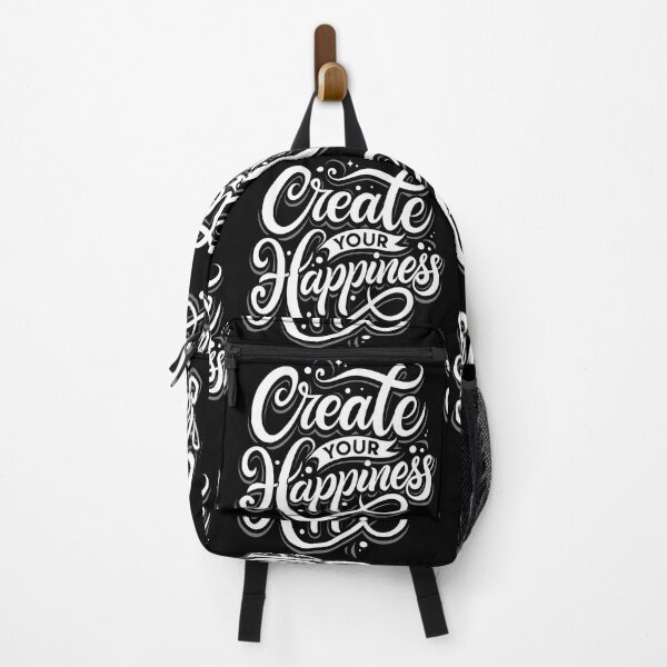 Item preview, CREATE YOUR HAPPINESS - WHITE - MOTIVATIONAL QUOTES - TEXT - TYPOGRAPHY designed and sold by Gihan-Design.