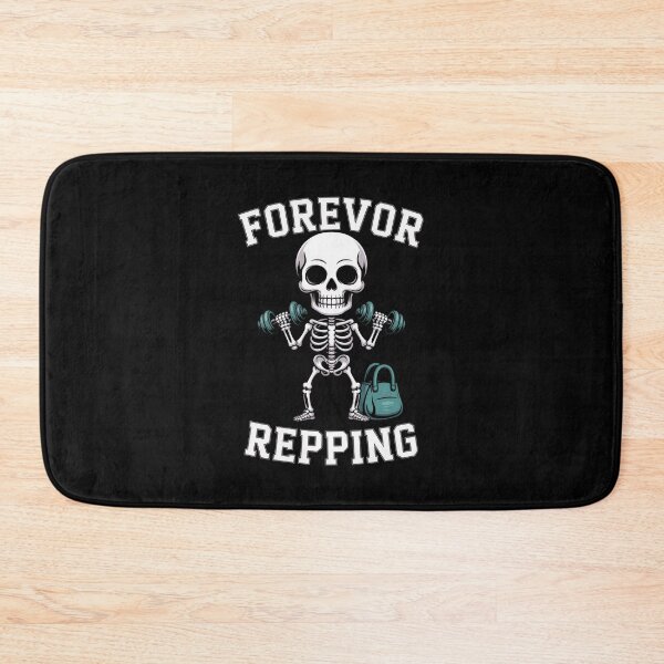 Item preview, Forevor Repping – Skeleton Lifting Weights Gym Cartoon Design designed and sold by Enea Kelo.