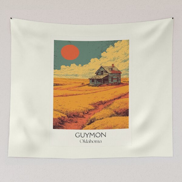 Item preview, Guymon Oklahoma Vintage Travel Poster | Panhandle Harvest Art Print | Agricultural Heartland Decor designed and sold by TuncGK.