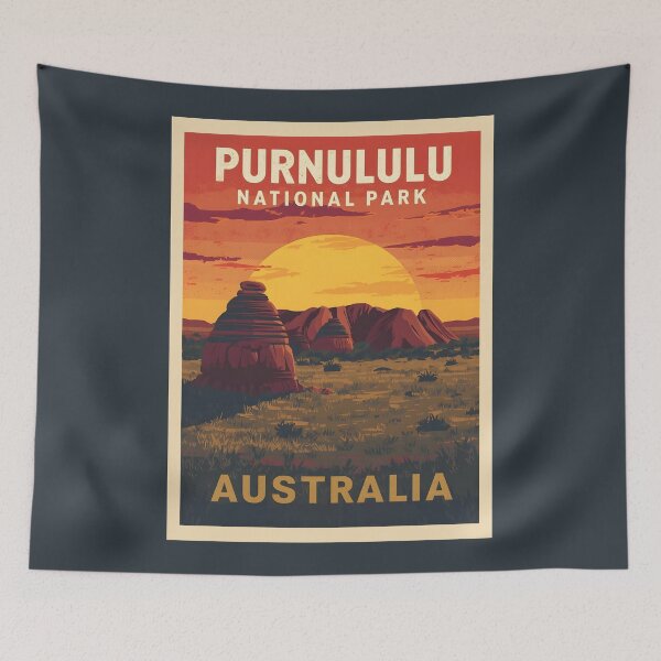 Item preview, A Vintage Illustration of Purnululu National Park - Australia designed and sold by GoodOldVintage.