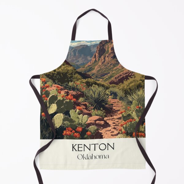 Item preview, Kenton Oklahoma Vintage Travel Poster | Black Mesa Canyon Art Print | Panhandle Scenery Decor designed and sold by TuncGK.