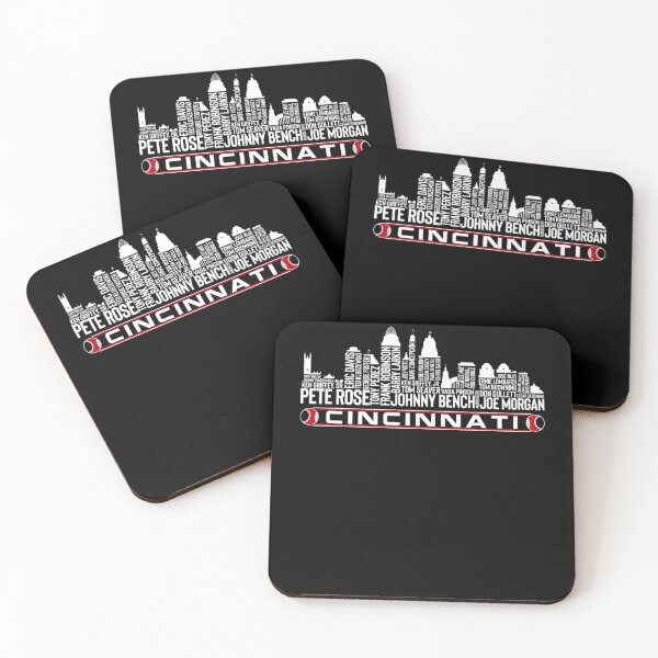 Item preview, Cincinnati Baseball Team All Time Legends, Cincinnati City Skyline designed and sold by Wilestugglehlda.