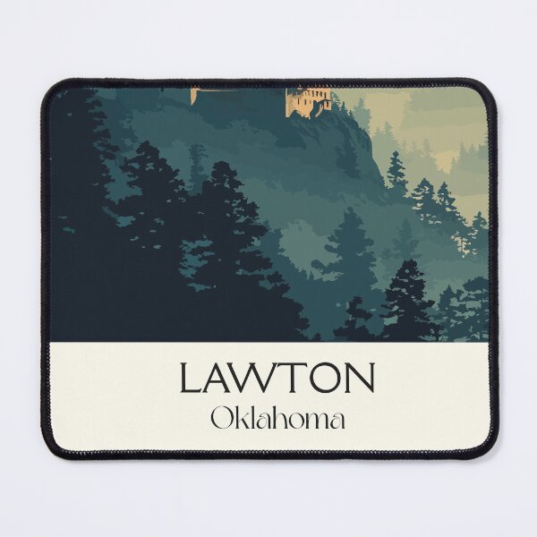 Item preview, Lawton Oklahoma Vintage Travel Poster | Wichita Mountains Art Print | Southwest OK Scenery Decor designed and sold by TuncGK.