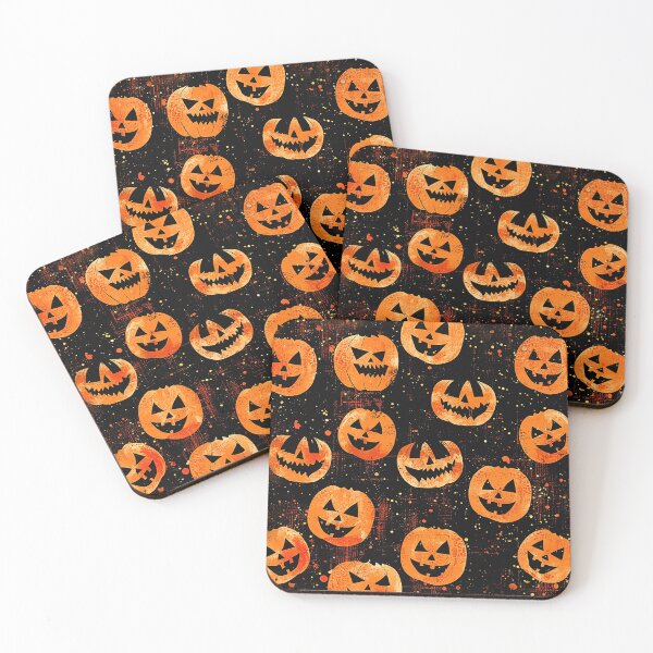 Item preview, Retro Groovy Halloween Jack-O-Lantern Designs Pattern designed and sold by DEC02.