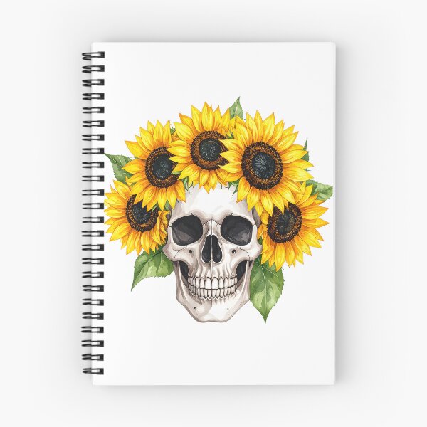 Item preview, SKULL WITH SUNFLOWER CROWN designed and sold by cubiask.