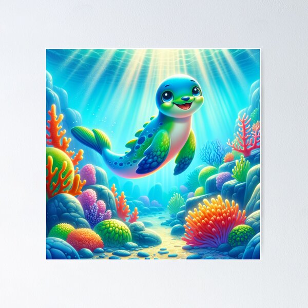 Item preview, A CARTOON SEA CREATURE designed and sold by Catalina Kate.