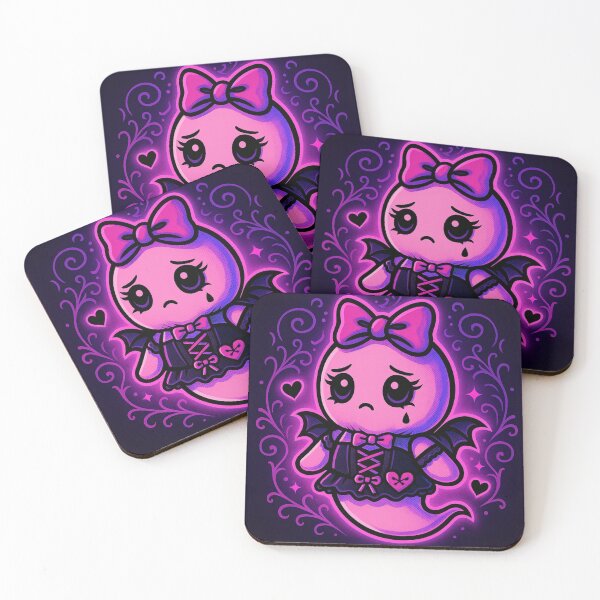 Item preview, Creepy Cute Pink Goth Ghost – Pastel Gothic Kawaii Spooky Sticker designed and sold by JacobKAurumhead.
