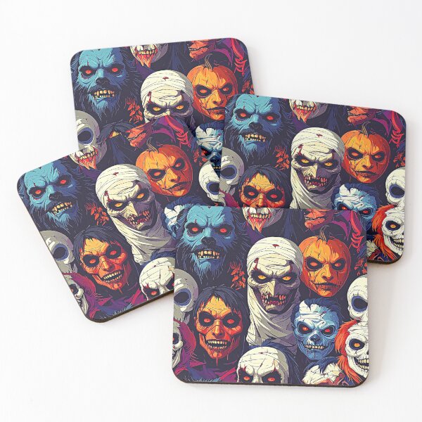 Item preview, Halloween Monsters Retro Vibrant Colorful Designs Pattern  designed and sold by DEC02.