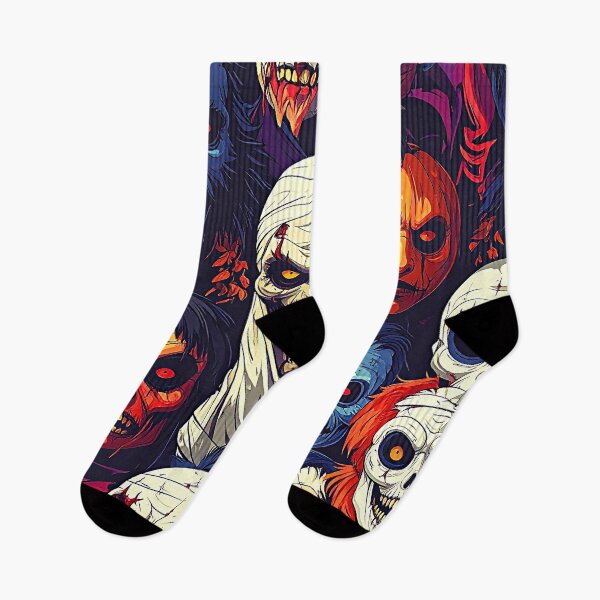 Item preview, Halloween Monsters Retro Vibrant Colorful Designs Pattern  designed and sold by DEC02.
