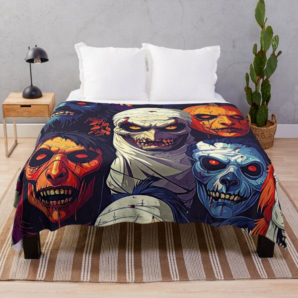 Item preview, Halloween Monsters Retro Vibrant Colorful Designs Pattern designed and sold by DEC02.