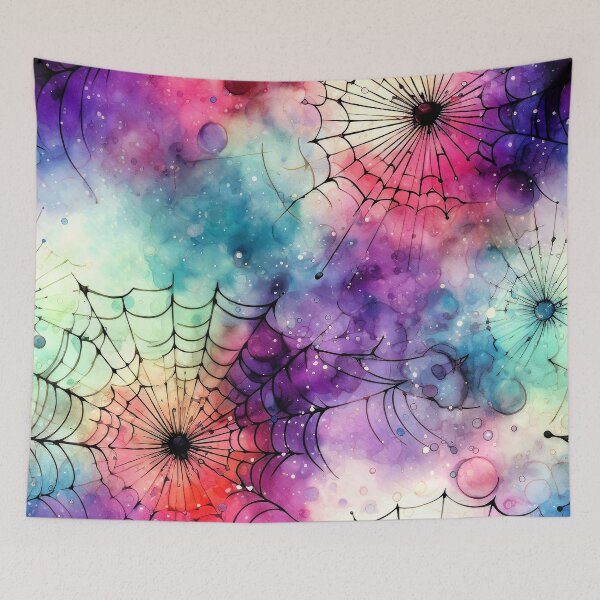 Item preview, Halloween Cobweb Designs On Colorful Alcohol Ink Background  designed and sold by DEC02.