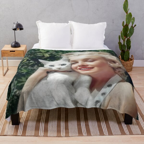 Item preview, Marilyn Monroe Portrait with Cat designed and sold by heydayposters.