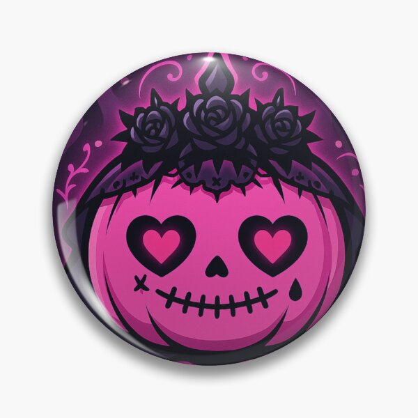 Item preview, Creepy Cute Pink Goth Pumpkin – Pastel Gothic Kawaii Halloween Sticker designed and sold by JacobKAurumhead.