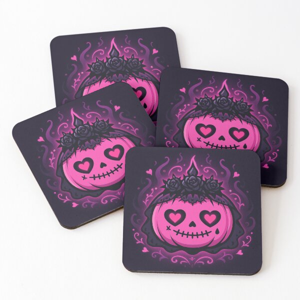 Item preview, Creepy Cute Pink Goth Pumpkin – Pastel Gothic Kawaii Halloween Sticker designed and sold by JacobKAurumhead.