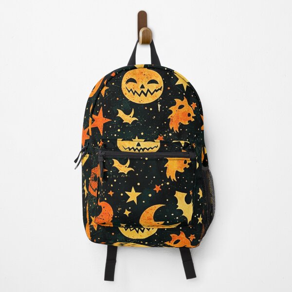 Item preview, Halloween Jack-O-Lanterns, Bats, Moons, And Stars Pattern designed and sold by DEC02.