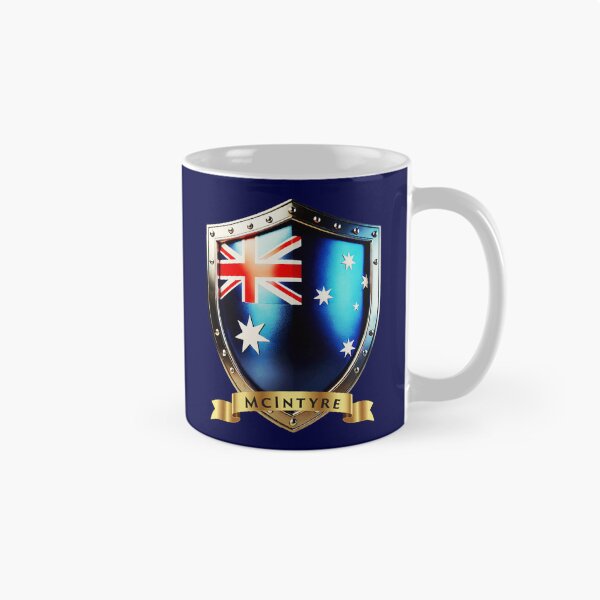 Item preview, McIntyre Family Australia Shield, Bold Heritage Crest designed and sold by Highlandkings.
