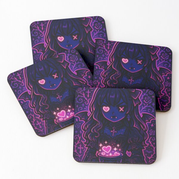 Item preview, Creepy Cute Pink Goth Vampire Girl – Pastel Gothic Kawaii Vampire Sticker designed and sold by JacobKAurumhead.