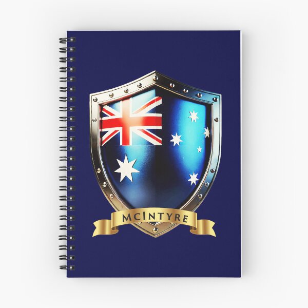 Item preview, McIntyre Family Australia Shield, Bold Heritage Crest designed and sold by Highlandkings.