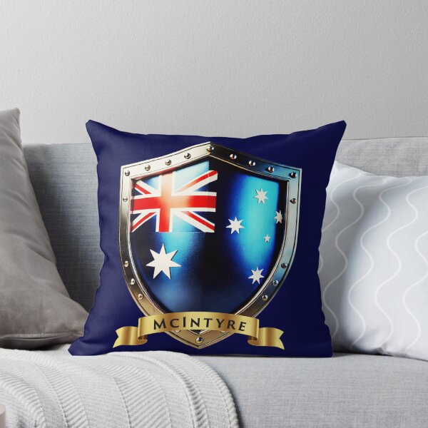 Item preview, McIntyre Family Australia Shield, Bold Heritage Crest designed and sold by Highlandkings.