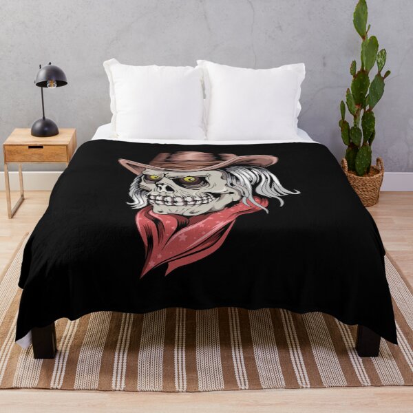 Item preview, Cowboy Skull Demon with Hat on Halloween designed and sold by Joncasmiart.