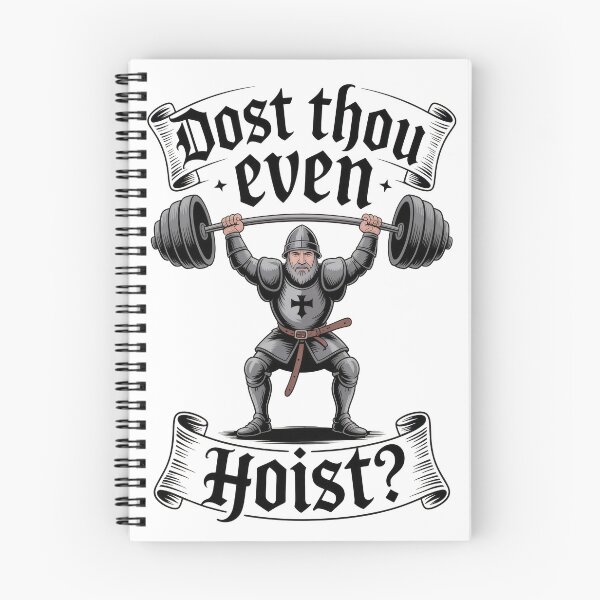 Item preview, Dost Thou Even Hoist? – Medieval Knight Weightlifting Parody Art designed and sold by Enea Kelo.