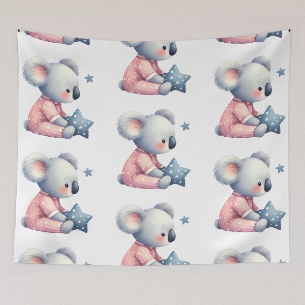 Item preview, Cute little koala in pink pijama, sleepy mood, kawaii little koala designed and sold by katerynaS99.
